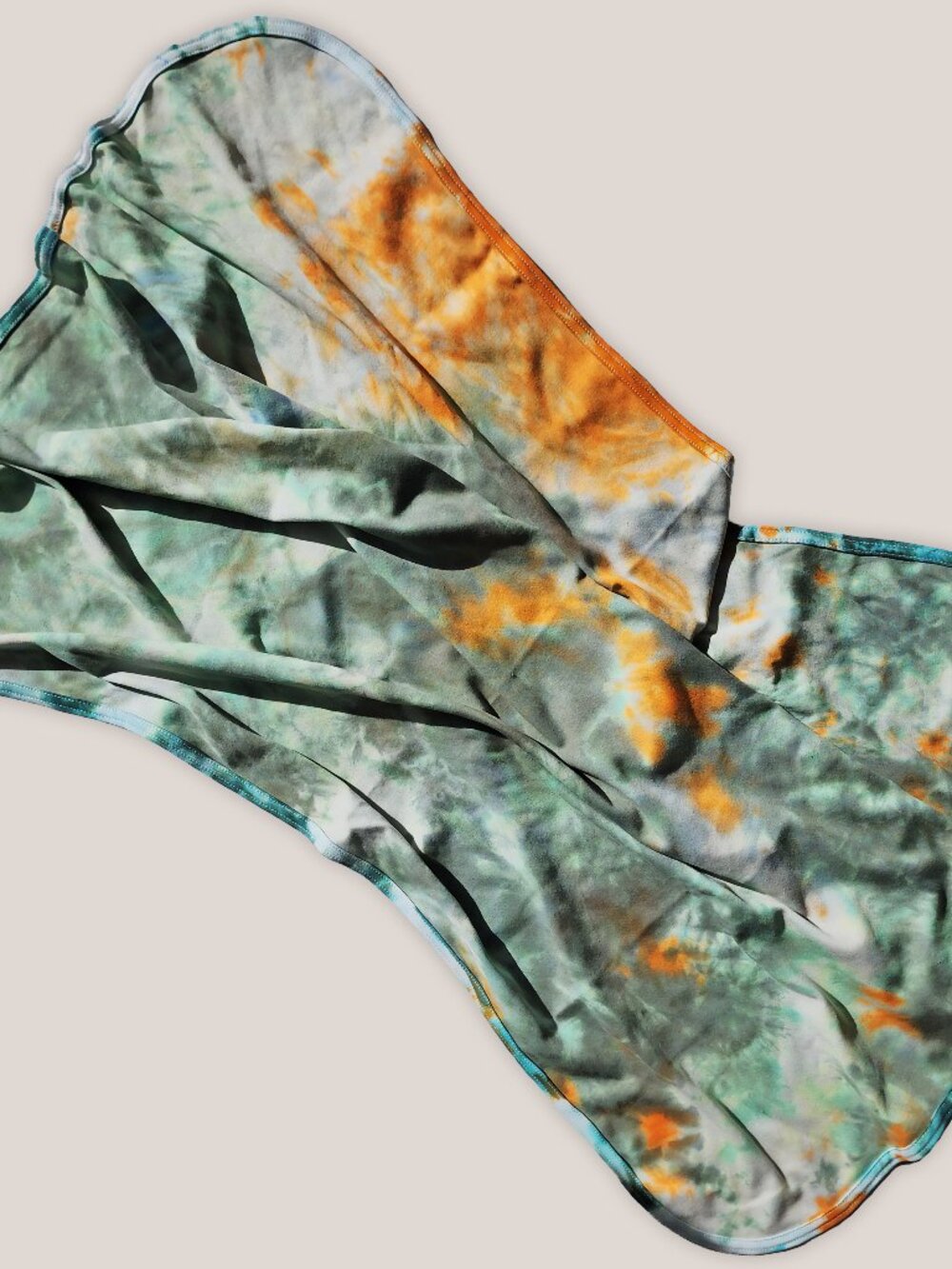 Forest Ember Tie Dye Organic Baby Blanket | Green Cotton Baby Gift Hand Dyed